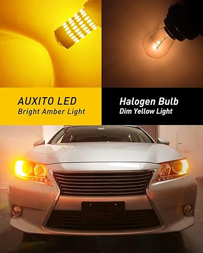 Miniatura 51 de Auxito Focos LED 3157 mejorados, rojo, 500% más brillantes, 3056, 3156, 3057, 4157, chip 102-SMD, proyector para luces de freno, freno trasero