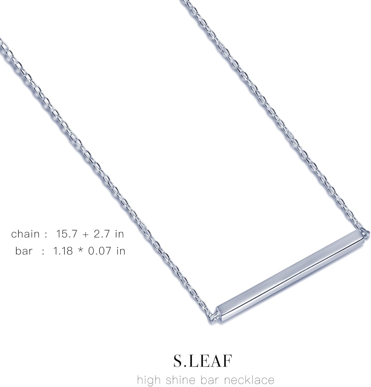 S.Leaf Gold Dainty Pendant Necklaces for Women Sterling Silver Gold Plated Layered Horizontal Vertical Bar Star Starburst Moon Cubic Zirconia Lariat Necklace for Women Trendy Gifts - Image 5