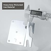 Vista 3 de Mcredy 2 piezas de ganchos de madera resistentes para riel de cama, ganchos universales para marcos de cama, piezas de repuesto con tornillos