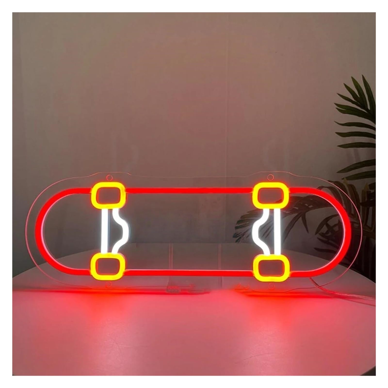 Lemst D Signs Lamp Skateboar Neon Signs Usb Powere, Adjustable Brightness Skateboar Shop Neon Lights For Club Wall Ecor 15Cmx35cm(D)