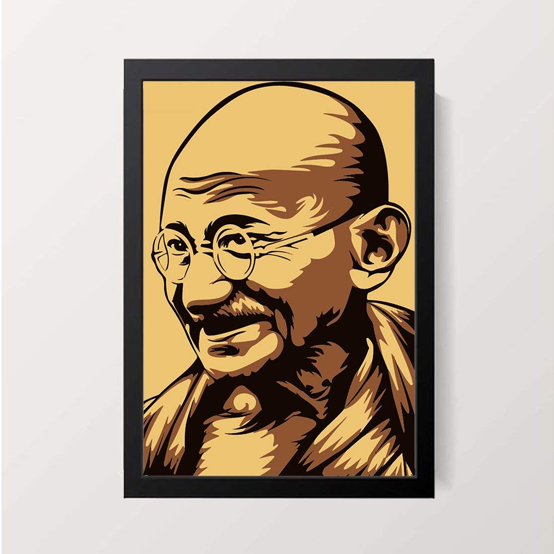 PARTY PAD Vector Mahatma Gandhi Wall Decor A3 Size Art Print with