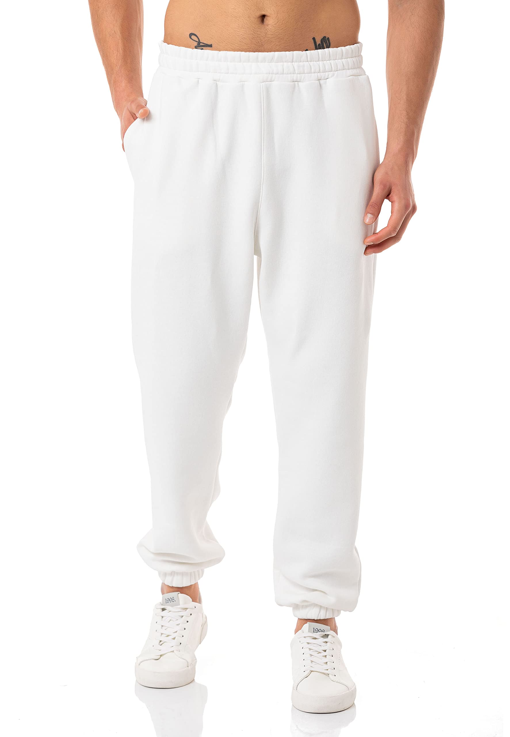 Pantalon de jogging homme basique ample en molleton doux et durable - 8