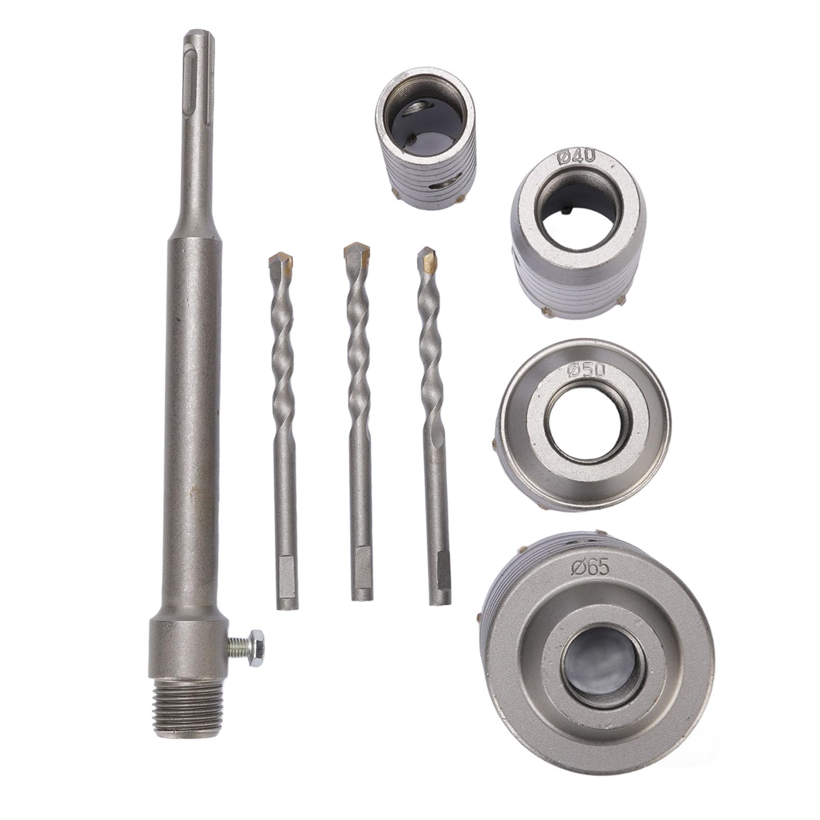 Kit a Tazza per Cemento, Set Durevole da 5 Pezzi, Fori Efficienti per Pareti in Cemento e Mattoni, Include Dimensioni 30 Mm 40 Mm 50 65