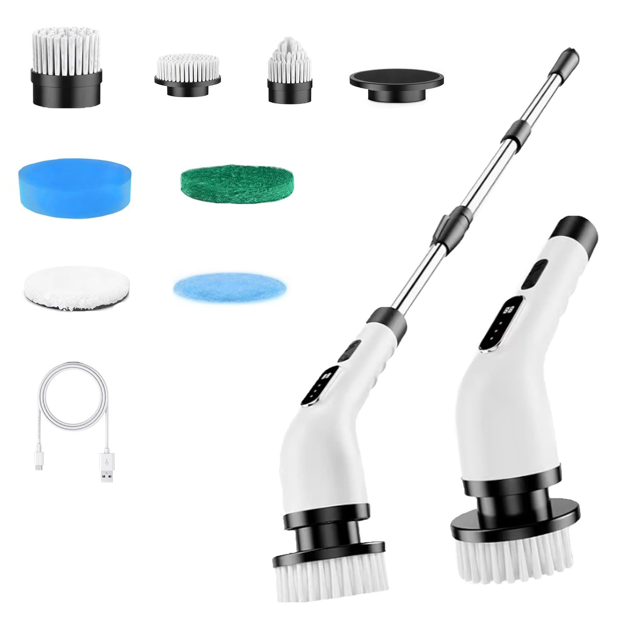 Cordless Electric Spin Scrubber, Multifunctional Wireless Floor Cleaning Brush