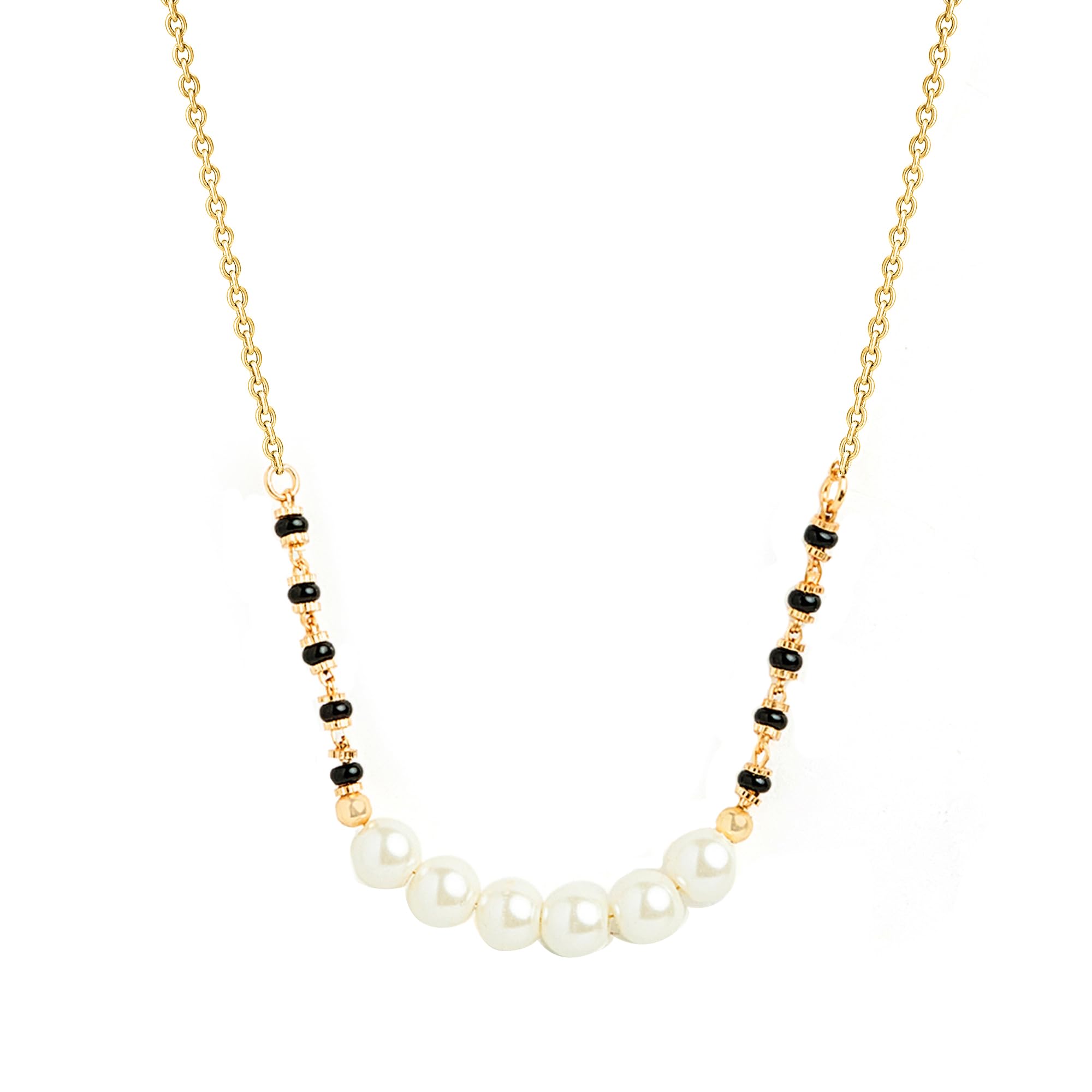 MINUTIAE Gold-Plated Artificial Stones and Beads Mangalsutra for Womens & Girls MNT0397OWP_G (B0D47ZT69G) Amazon Price History, Amazon Price Tracker