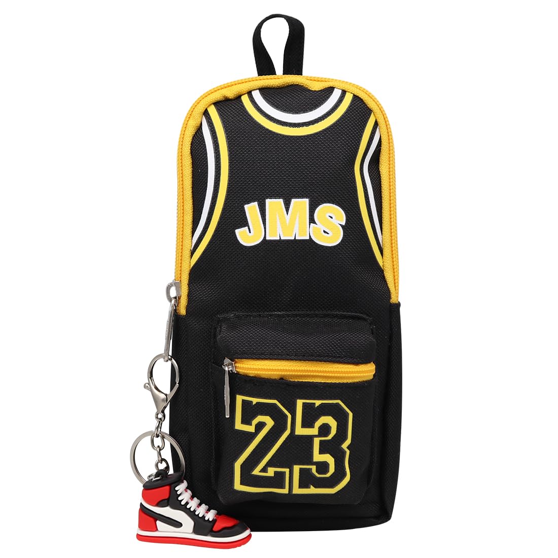 Doyomtoy Basketball Pencil Case, Colourful 23 Jersey, Double Zip Canvas Pencil Case, Pens Case, School and Office Supplies, E — image 1