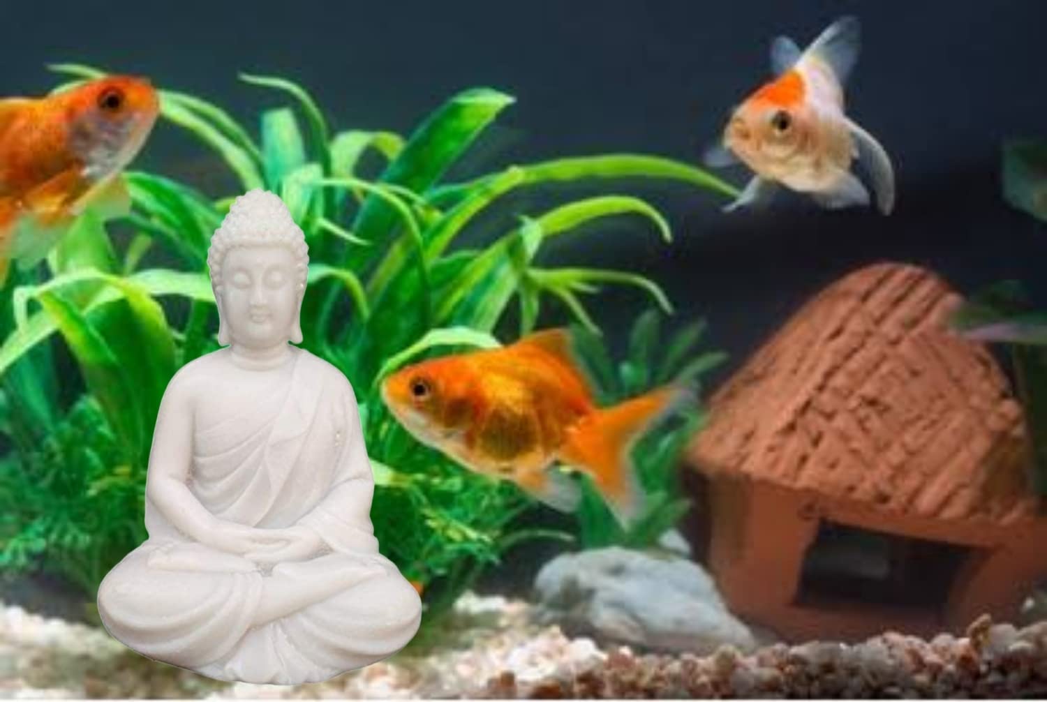 Mistletoe Handcrafted Dhyan Buddha Statue Aquarium Pond Fountains and Water or Fish Tank (White) (B0C39C8JRR) Amazon Price History, Amazon Price Tracker