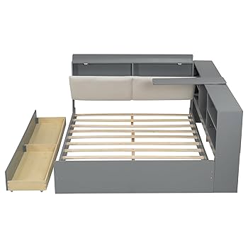 としはるさま専用wooden9 with FE83NV2 Platform Bed with Headboard MS-MG-0900271F- – BizChair