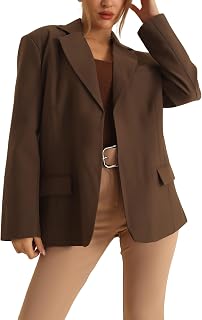 Oversize Fit Blazer Ceket Kahverengi Bol Kesim