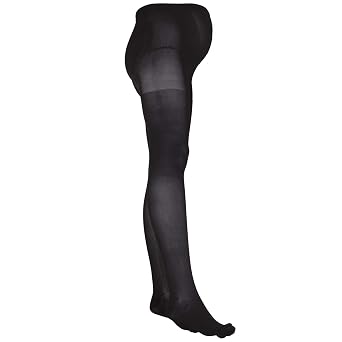 NuVein Medical Compression Maternity Pantyhose, 20-30 mmHg Support, Opaque, Black, Medium