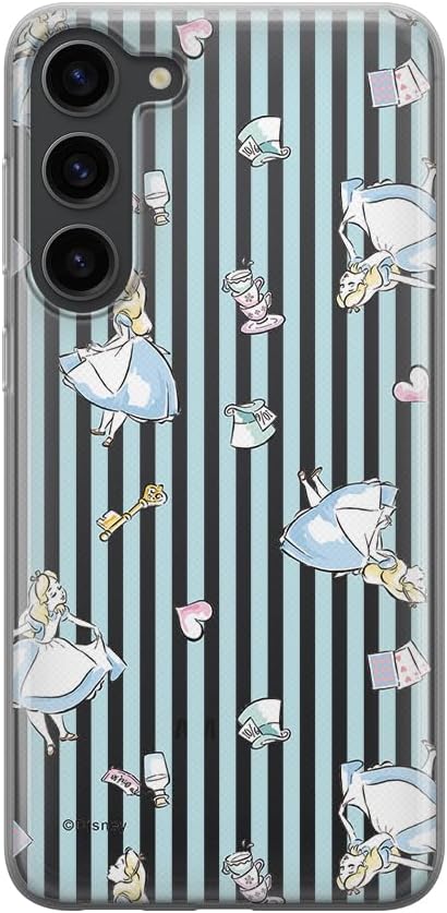 ERT GROUP Mobile Phone case for Samsung S23 Plus Original and Officially Licensed Disney Pattern Alice 002 optimally adapted to The Shape of The Mobile Phone, Partially Transparent