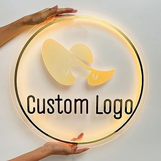 Custom Business Logo Neon Sign for Personalized Company Store UV Metal Acylic LED Backlit Shop Name Light Signo Office Company Logo Néon for Coffee Shop Salon Studio Signs