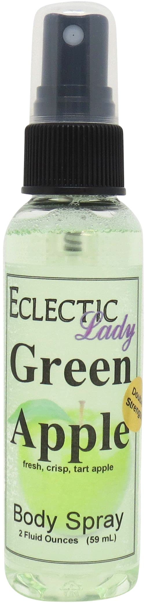 Eclectic Lady Green Apple Body Spray, Double Strength, 2 ounces, Body Mist for Women with Clean, Light & Gentle Fragrance, Cologne with Soft, Subtle Aroma For Daily Use