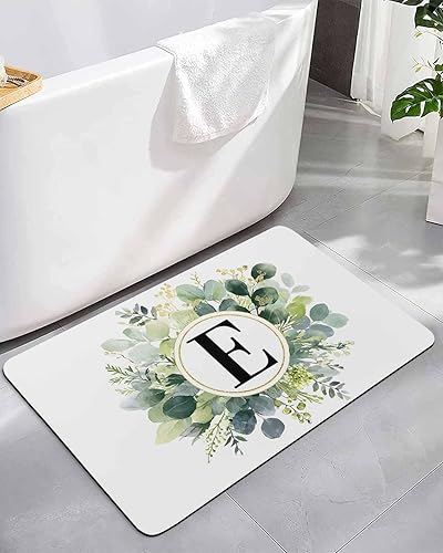 Tapete de baño de letra E para bañera, antideslizante, de secado rápido y absorbente, tierra de diatomeas, cocina, ducha, fregadero, lavable,