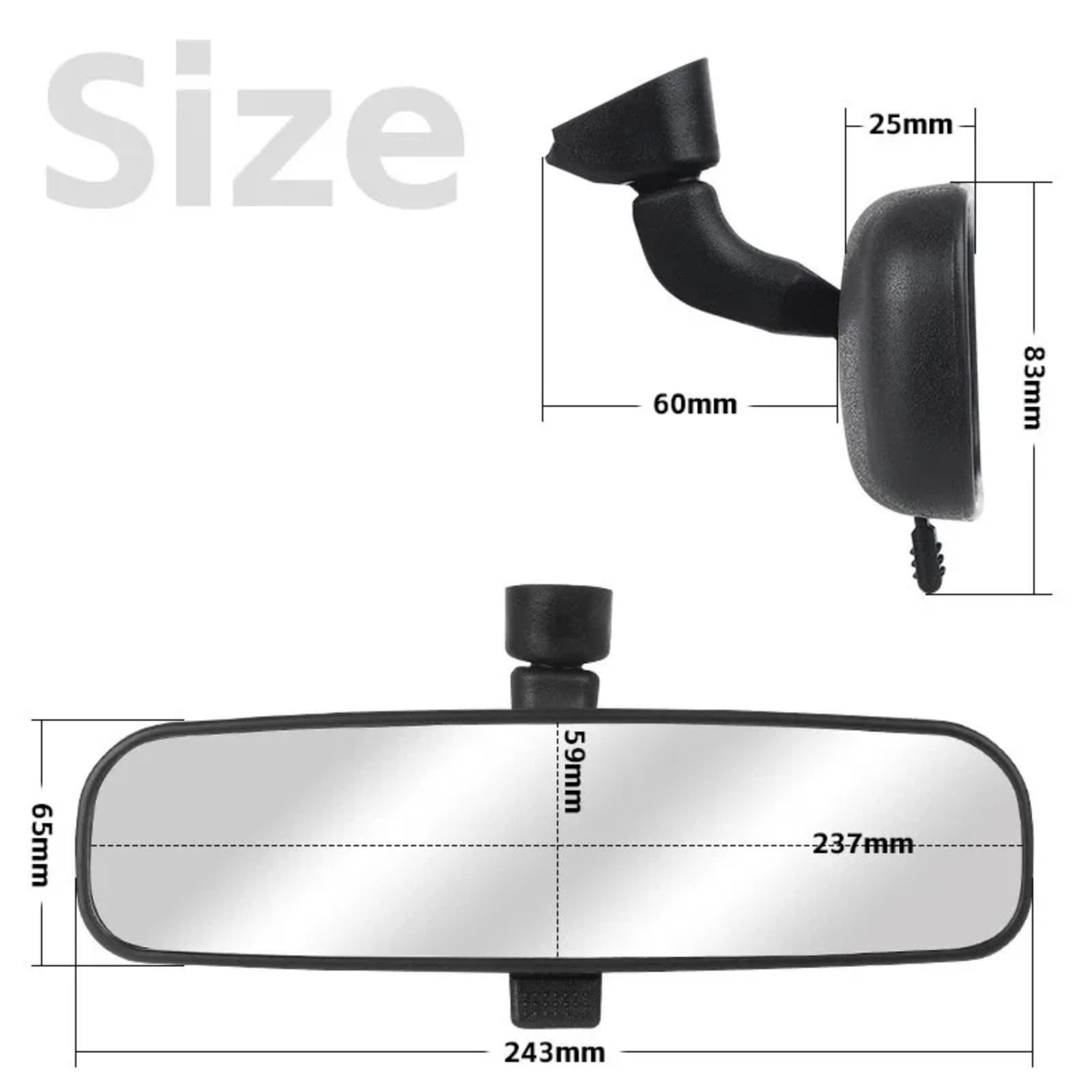 Compatibile Con Mazda 2 DE 2007 2008 2009 2010 2011 2012 2013 2014 Specchio Centrale Retrovisore Posteriore Regolabile Interno Interno DG8069220A