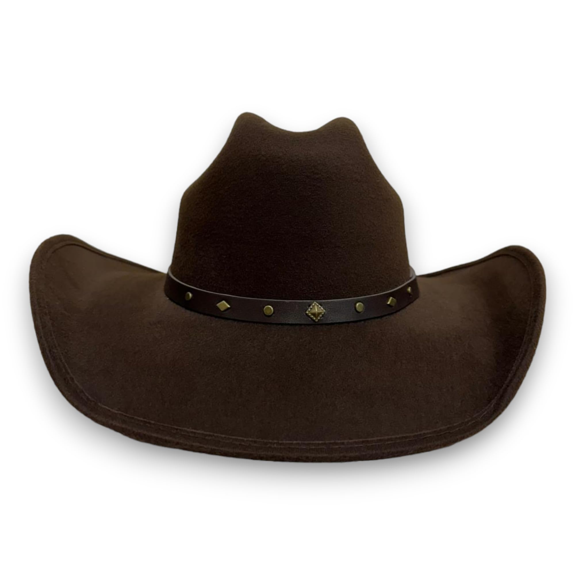 Western Cowboy Hat, Black and Brown, Country Hat, Rodeo Hat, Wild West Hat, Vintage Cowboy Hat (US, Alpha, Large, Brown)