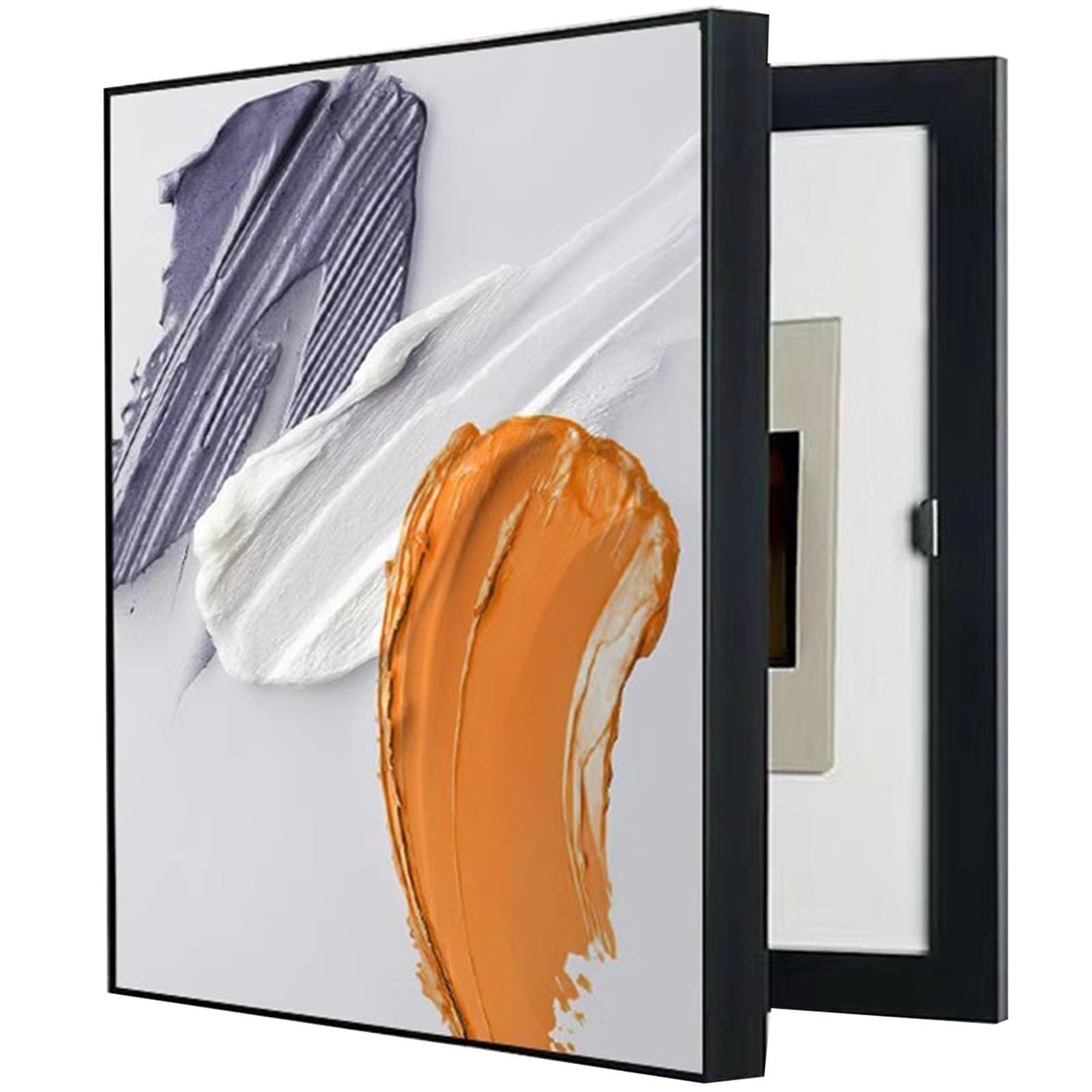 Cuadro Eléctrico Decorativo con Cubierta Oculta, Caja de Medidores y Panel de Disyuntores, Montaje en Pared, Ideal para Hogar y Oficina(E,30x40cm)