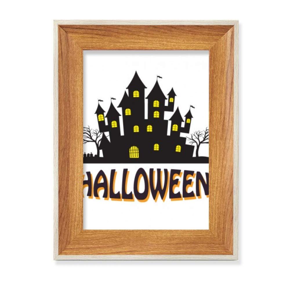 Marco de fotos de madera Joyeux Halloween el regalo de oficina ideal