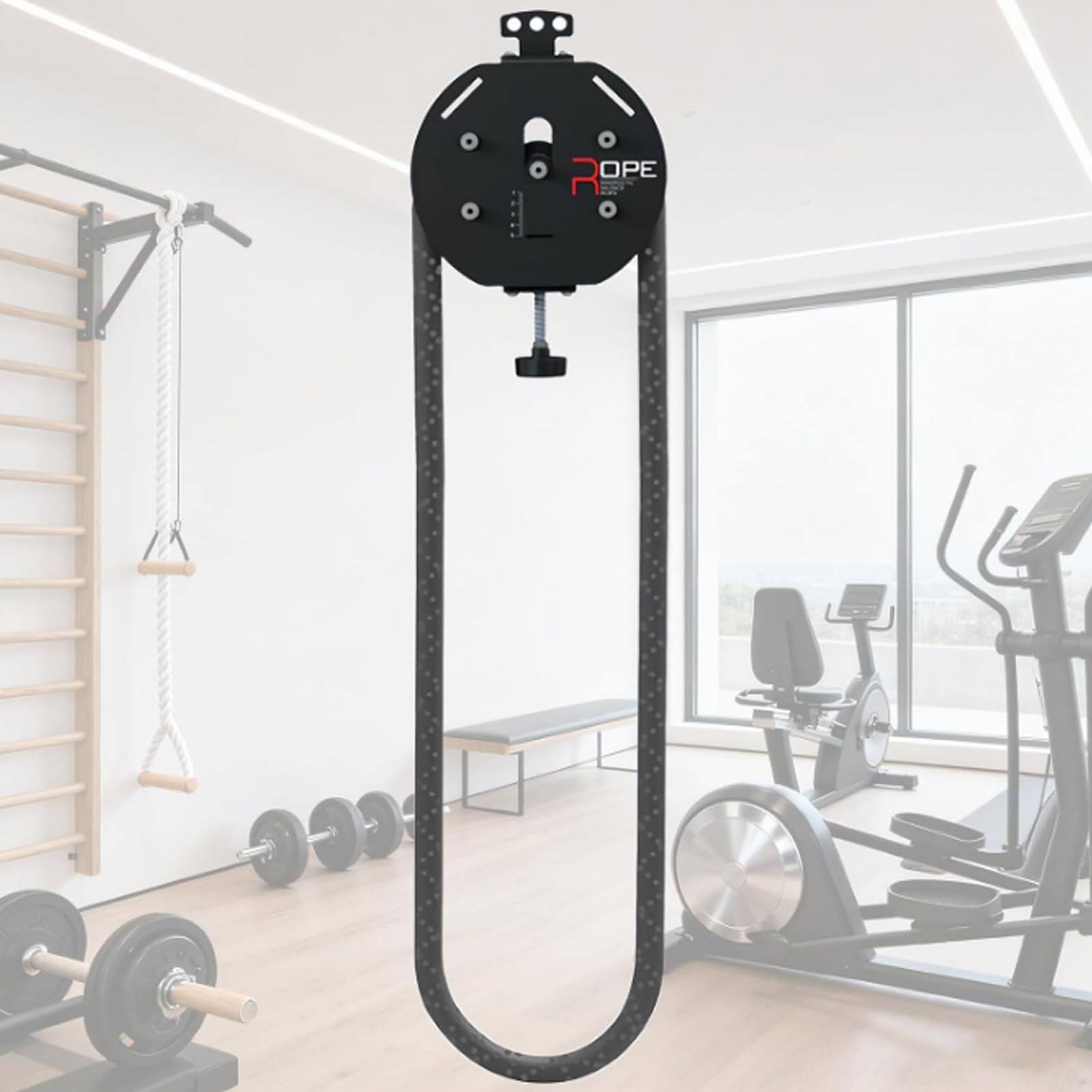 XygZythror Endless Rope Trainer Pulley Cable Machine System Adjustable Resistance, Rope Climbing Machine, Endless Rope Resistance Trainer, For Muscle Endurance