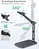 Soporte de escritorio resistente para micrófono para Rode PodMic USB y SM7B, máx. 2.68 lbs, negro | Compatible con Blue Yeti, Shure y más micrófonos, ideal para streaming en oficina en casa en espacios pequeños, hasta 1220g, base estable antideslizante 5