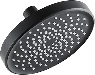 Shower Head High Pressure Rain, Luxury Bathroom Showerhead with Adjustable Angles, Anti-Clogging Silicone Nozzles - 6 Inch Round, Matte Black