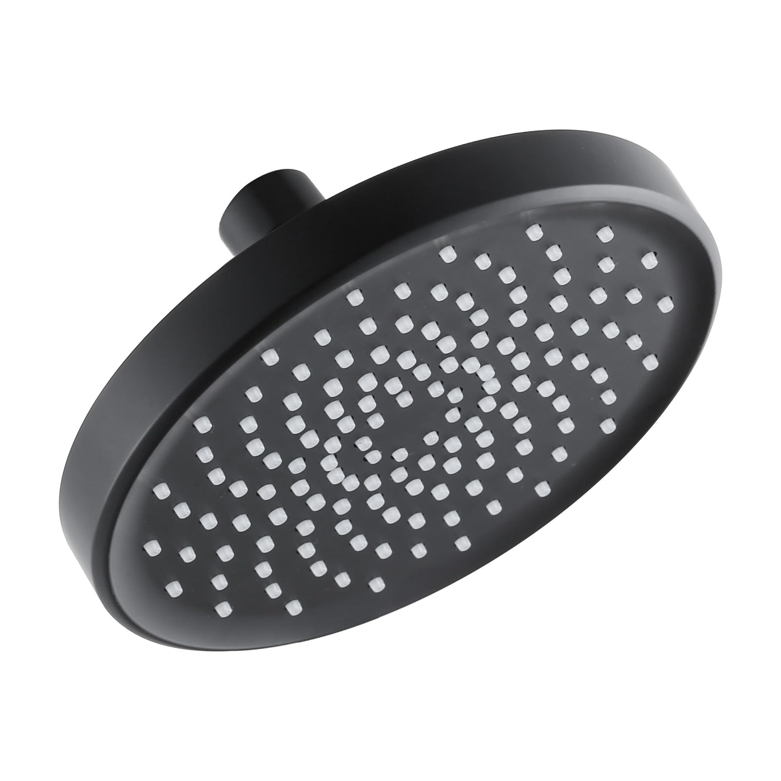 Rainfall Shower Head - 6" High Pressure Shower Heads - 1.8 GPM Shower Heads With Anti-Clog 90 Rubber Jets - 360° Rotation Adjustable Shower Head - Rustproof Bathroom Shower Head - Polished Rainbow