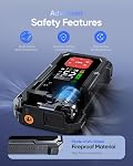 Car Battery Booster Pack Jump Starter with Air Compressor, BiuBox 7000A 150PSI Car Booster Battery Pack (All Gas/9L Diesel), 12V Portable Car Jump Starter with LED Display, 10 Protections, 500lm Light