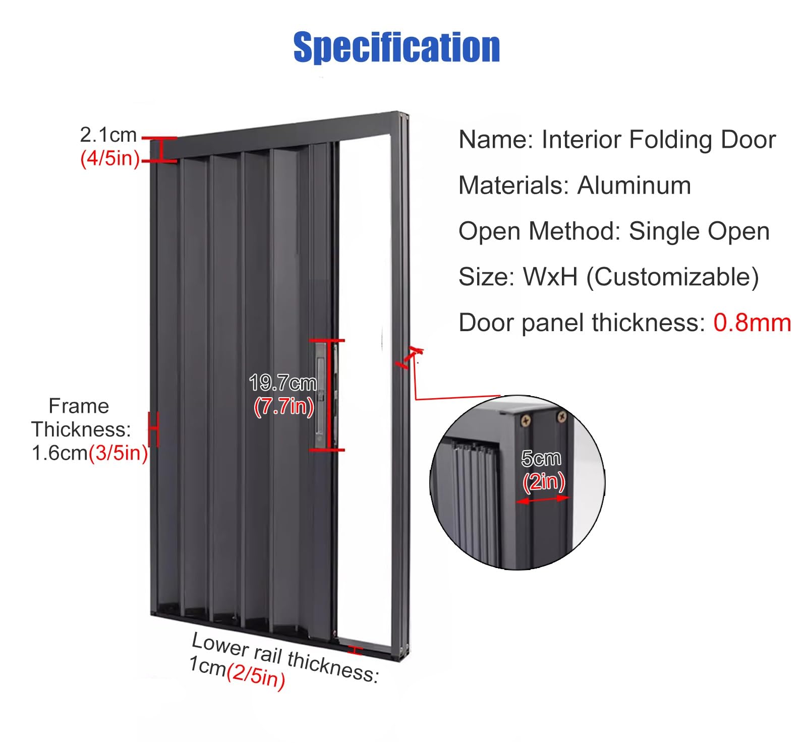 Porta a soffietto a fisarmonica con cancello scorrevole retrattile e serrature, facile installazione per interni ed esterni
