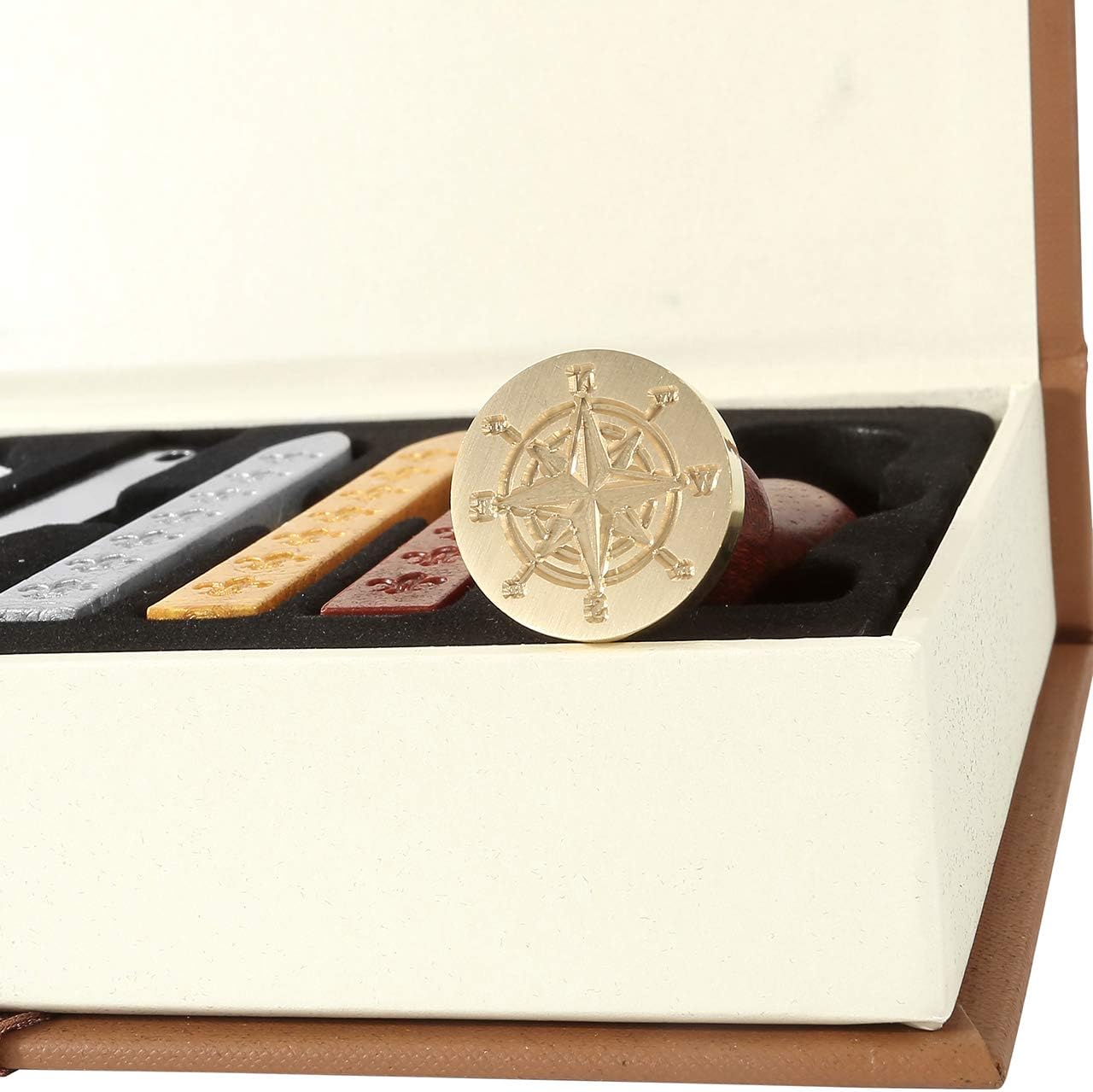 Yoption Compass Wax Seal Stamp Kit with Sealing Wax Sticks image 2