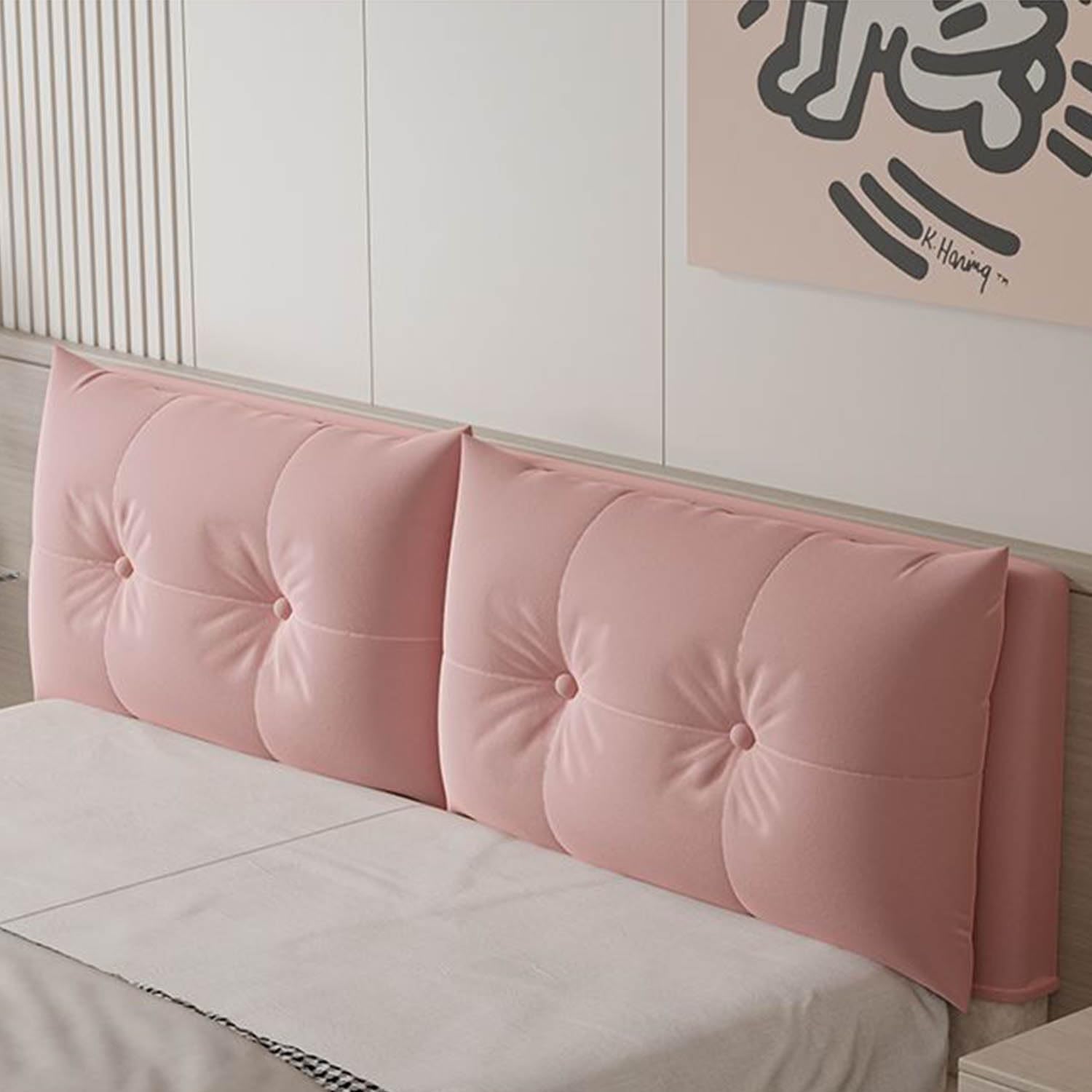 Bed Headboard Cushion Bedside Backrest Reading Pillow Upholstered Cover