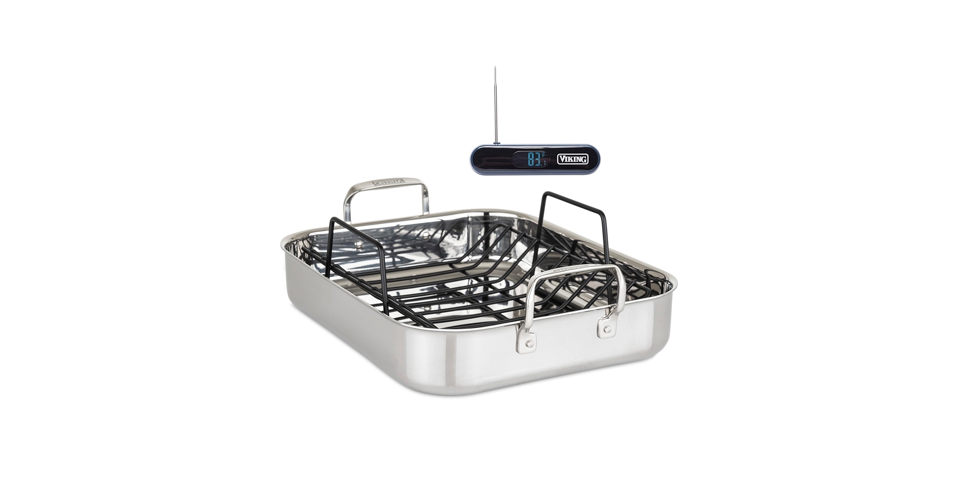 Amazon.com: Viking 3-Ply Stainless Steel Roasting Pan with