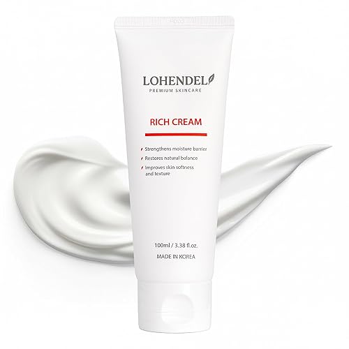 LOHENDEL Crema rica de 3.38 fl oz  Cuidado de la piel coreano  Profundamente calmante para piel seca y reparación intensa de barreras  5% de