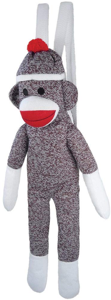 Pennington Bear Company The Original Sock Monkey Backpack, Hand-Knit, Plush Material, 24" Inch