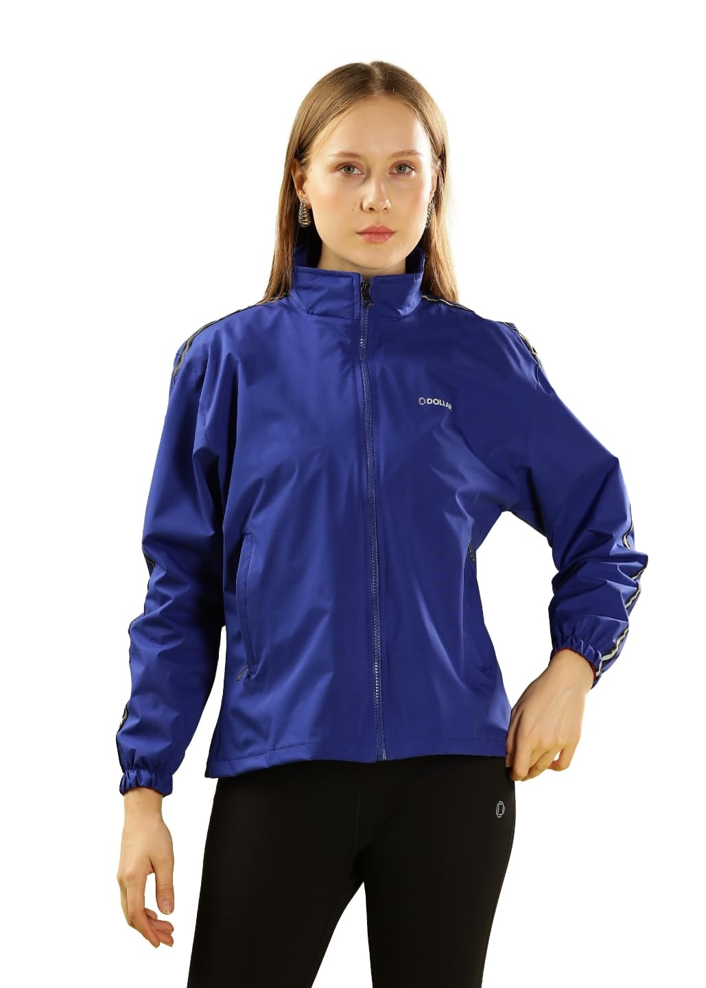 dollar Women's Polyester Solid Windcheater Jacket With Zipper Pockets-picture-40