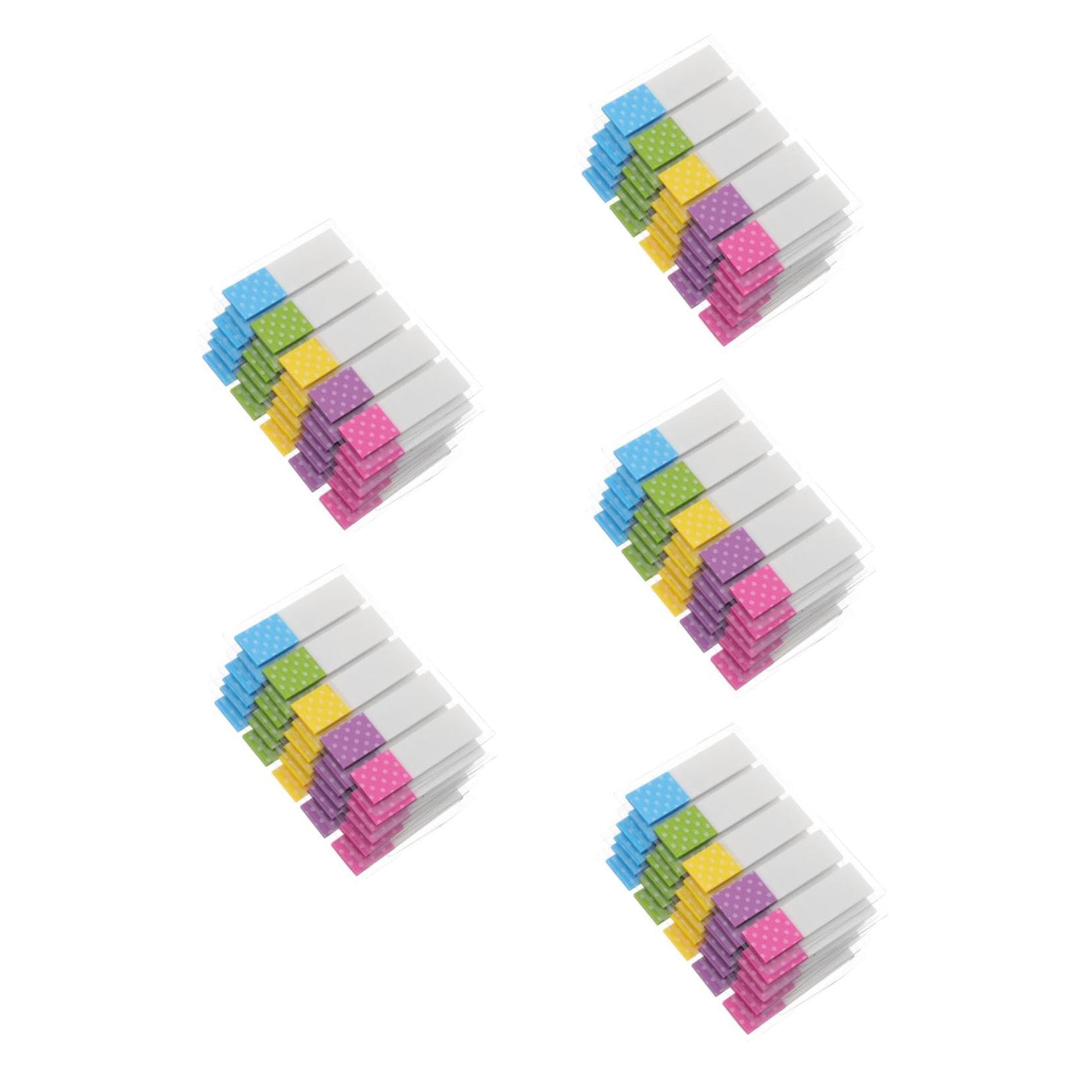 ARTIBETTER 5 Sätze Index-label Klebestreifen Klebrig Farbige Etiketten Für Seitenmarkierungen Textmarker-tabs Seitenmarkierungen Für Bücher Das Haustier 6 Packungen * 5
