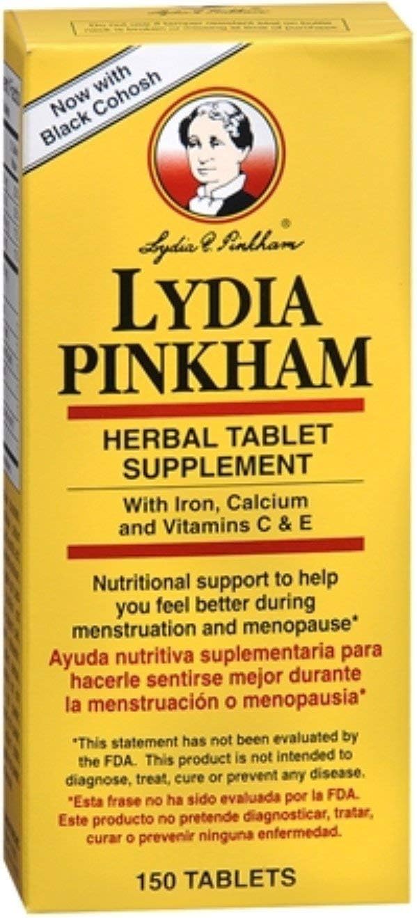Lydia Pinkham Herbal Tablet Supplement 150 Tablets (Pack of