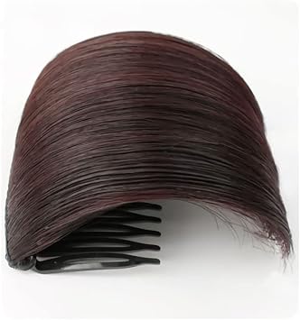 LELEBEAR Invisible Puff Hair Head Comb, Hair Bun Head Cushion- Fluffy Hair Pad Sponge Clips, Invisible Hair Bun Pad Princess Styling Hair Pad, Hair Accessories for Women Lady Girl Dark Brown