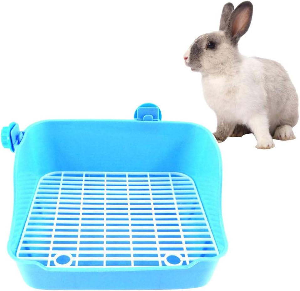POPETPOP Lacework Potty Trainer Corner Litter Toilet for Small Animal Hamster Gerbil Bunny Chinchilla Guinea Pig Ferret (Blue)