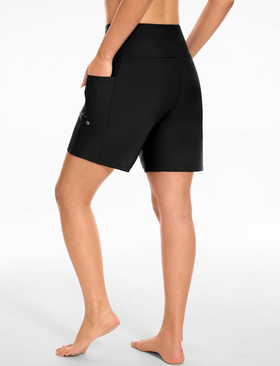 Blouty Women's 7" Long Swim Board Shorts with Pockets Liner High Waisted Quick Dry Beach Swimming Shorts for Women - Image 2