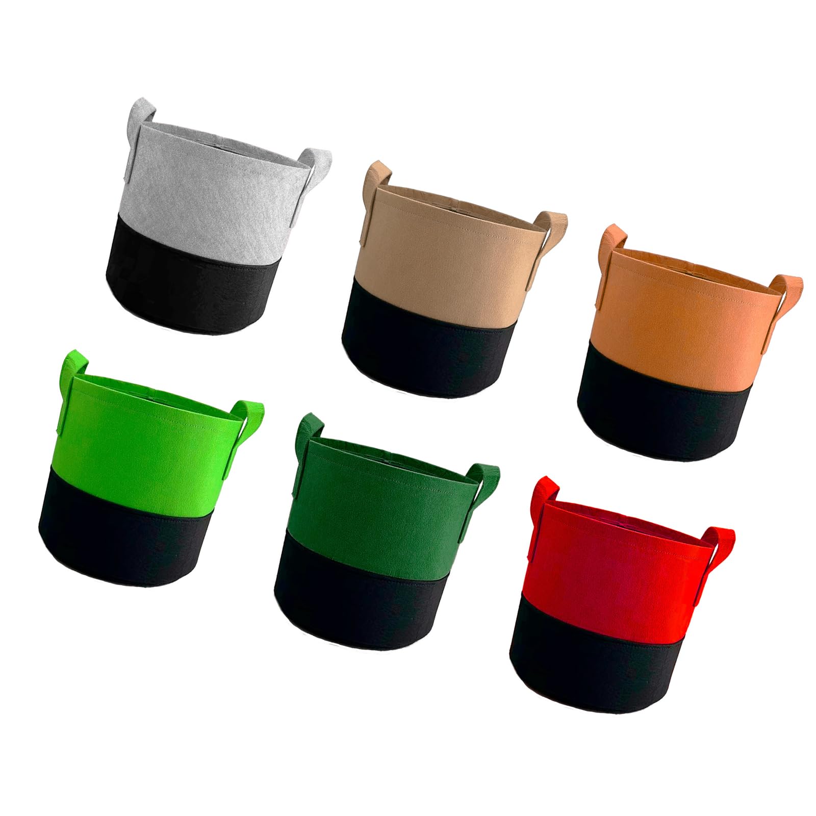Pots de fleurs respirants multicolores lot 6 jardin maison