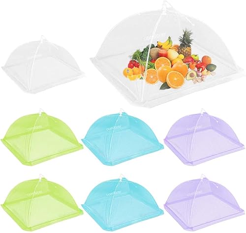 Paquete de 4 tiendas de campaña de malla para alimentos, 2 x 17 pulgadas y 2 x 14 pulgadas, tiendas de campaña emergentes para paraguas, red de