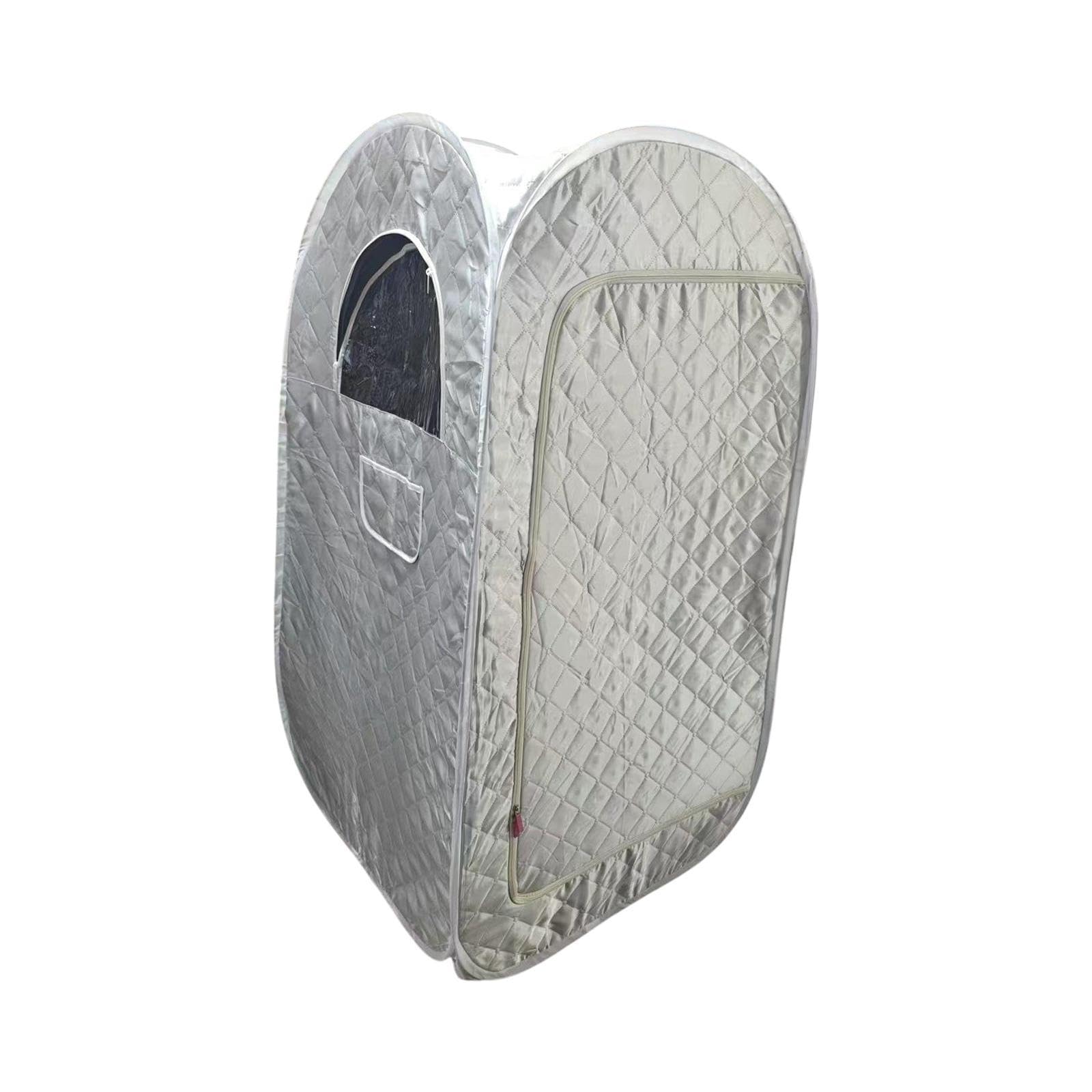 Portable Folding Sauna Tent Multifunctional with Double Pockets Saving Space Silvery-picture-30