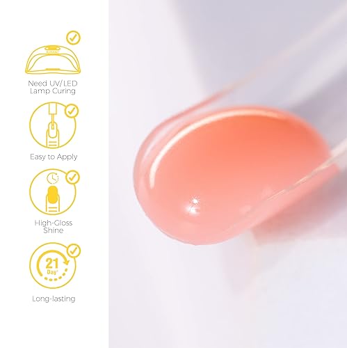 Miniatura 4 de BURANO Gel de extensión de uñas de poli, gel constructor de 2.3 fl oz, gel de extensión de poli para uñas (rosa)