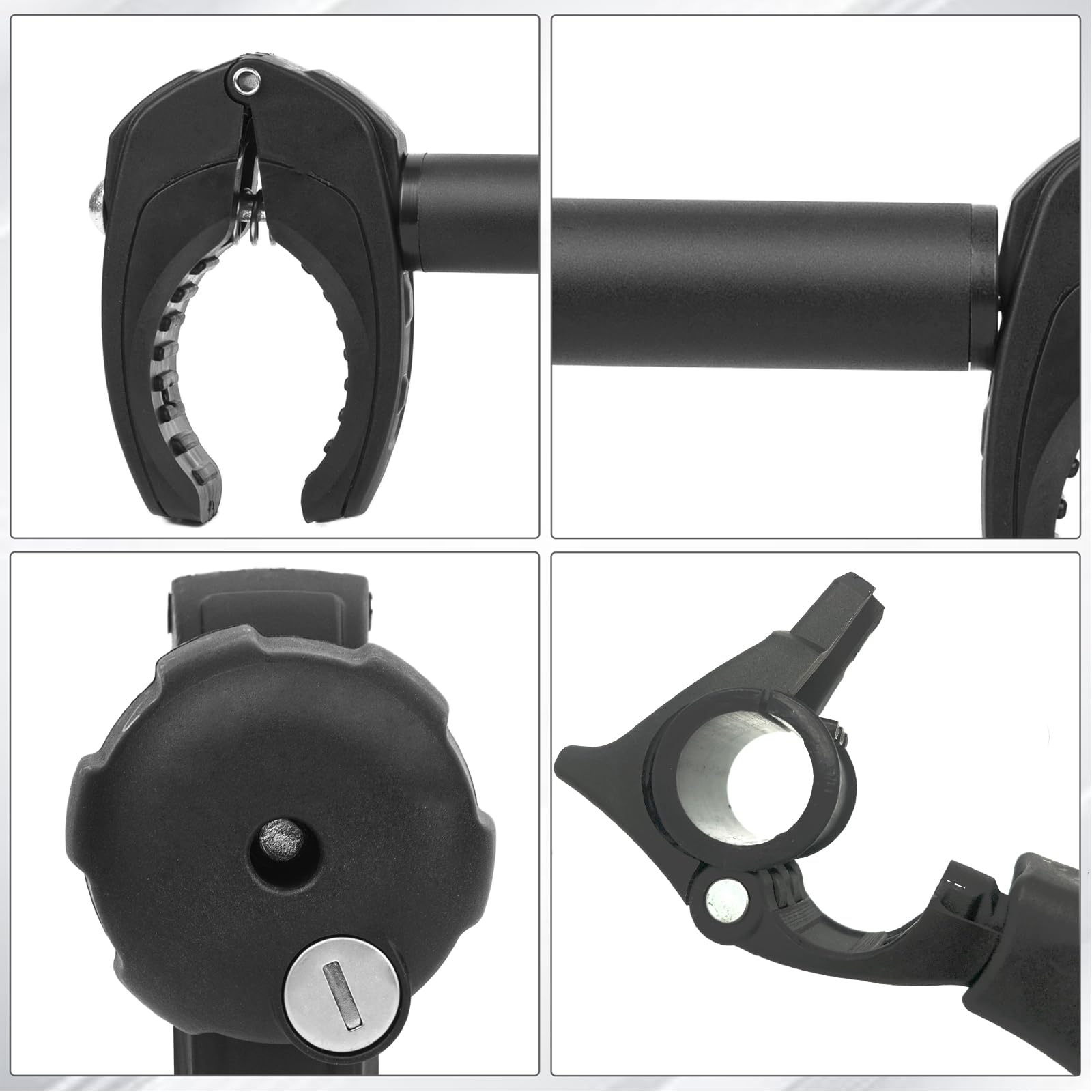 Support de Cadre pour Porte-vélos Longueur 25 cm, Support de Cadre de vélo Court Universel, verrouillable, pour Tube de Support en U : Ø 2,5-3 cm, pour diamètre de Cadre du vélo : Ø 3-6 cm