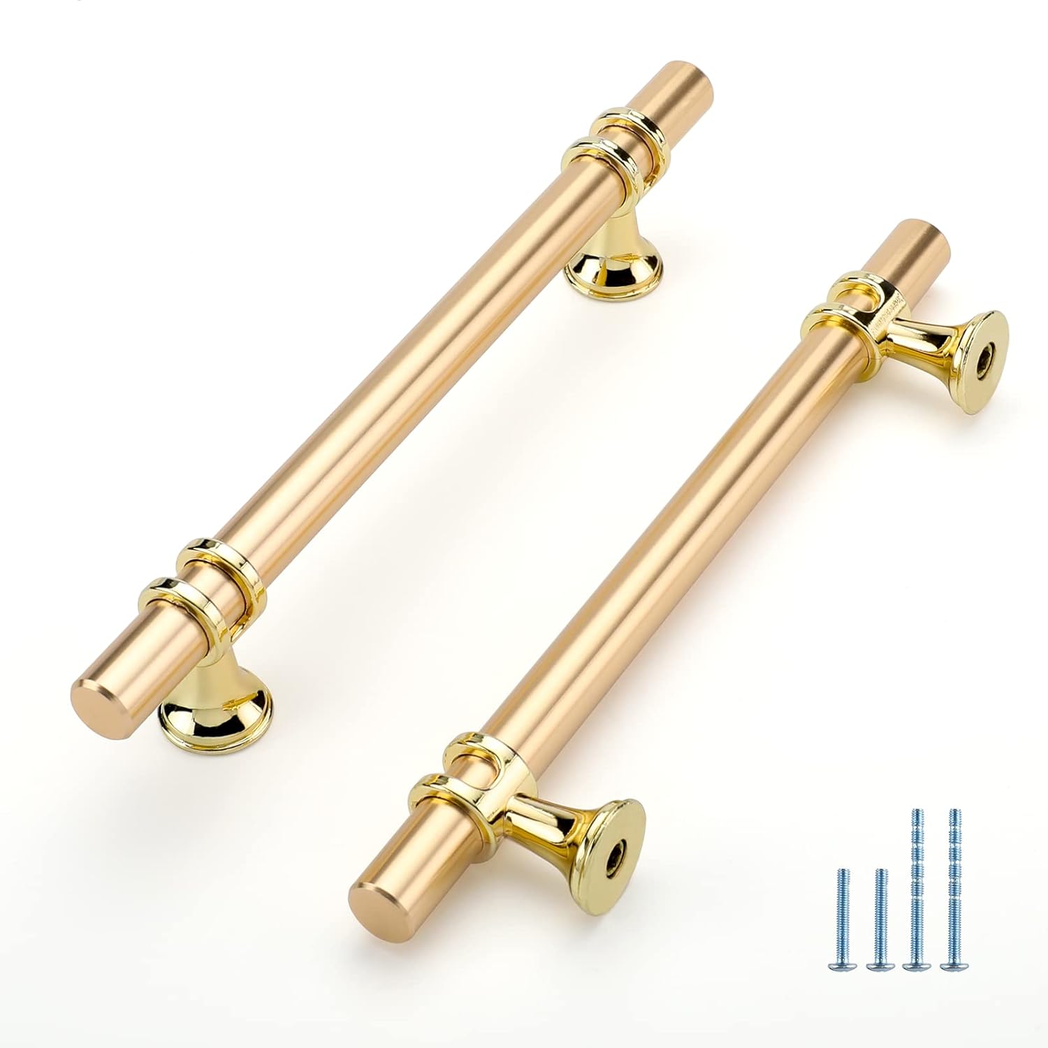 Leulan Kitchen Handles Brushed Brass Gold Pulls 5 Inch
