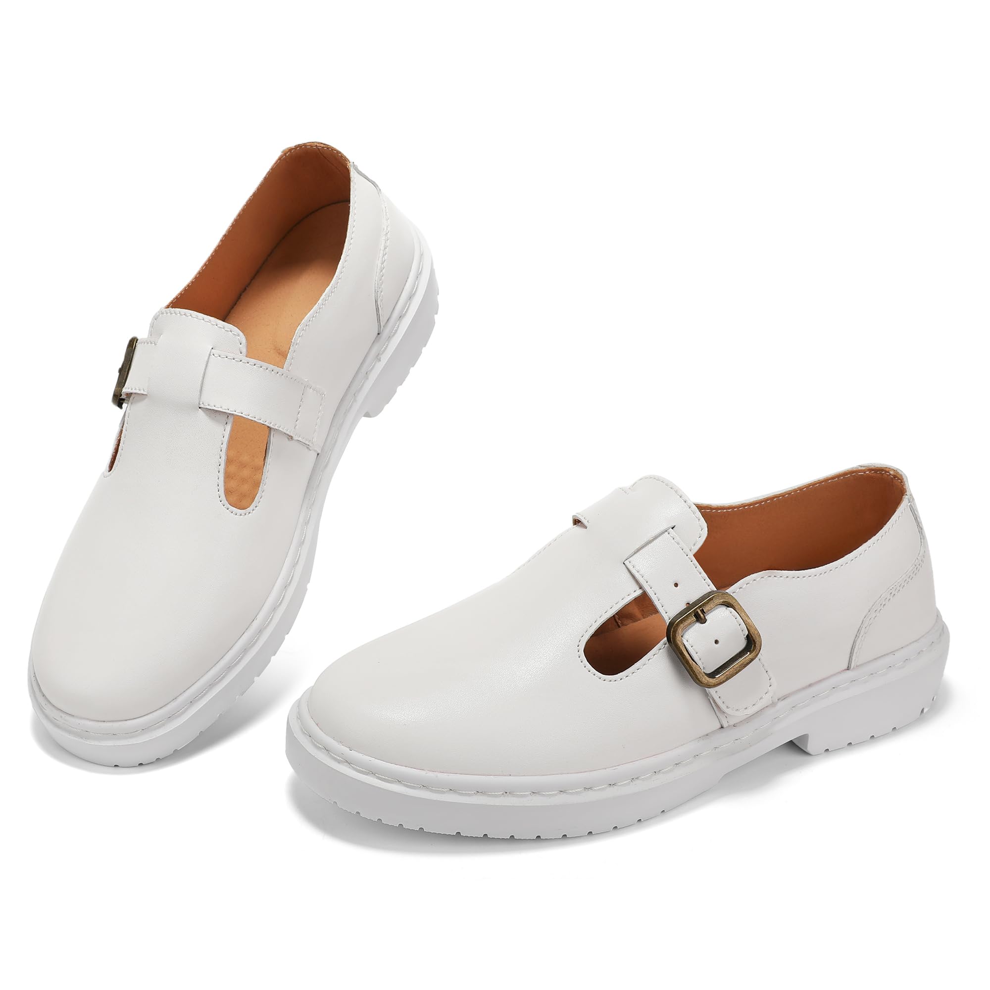 Azimaey Women's Comfort Mary Jane Flats Shoes Fashion Casual Flats for Women Breathable Lightweight Women Dress Walking Shoes