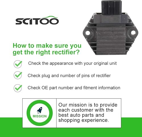 Miniatura 6 de SCITOO Rectificador regulador de voltaje de repuesto para Honda TRX350FE FourTrax Rancher 4x4 ES 2000-2006 para Honda TRX350FM FourTrax Rancher 4X4