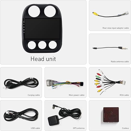 Miniatura 6 de Radio de coche para Jeep Patriot Compass 2010-2016 Android 11 incorporado Carplay Andriod Auto FM AM Bluetooth 10 pulgadas pantalla táctil