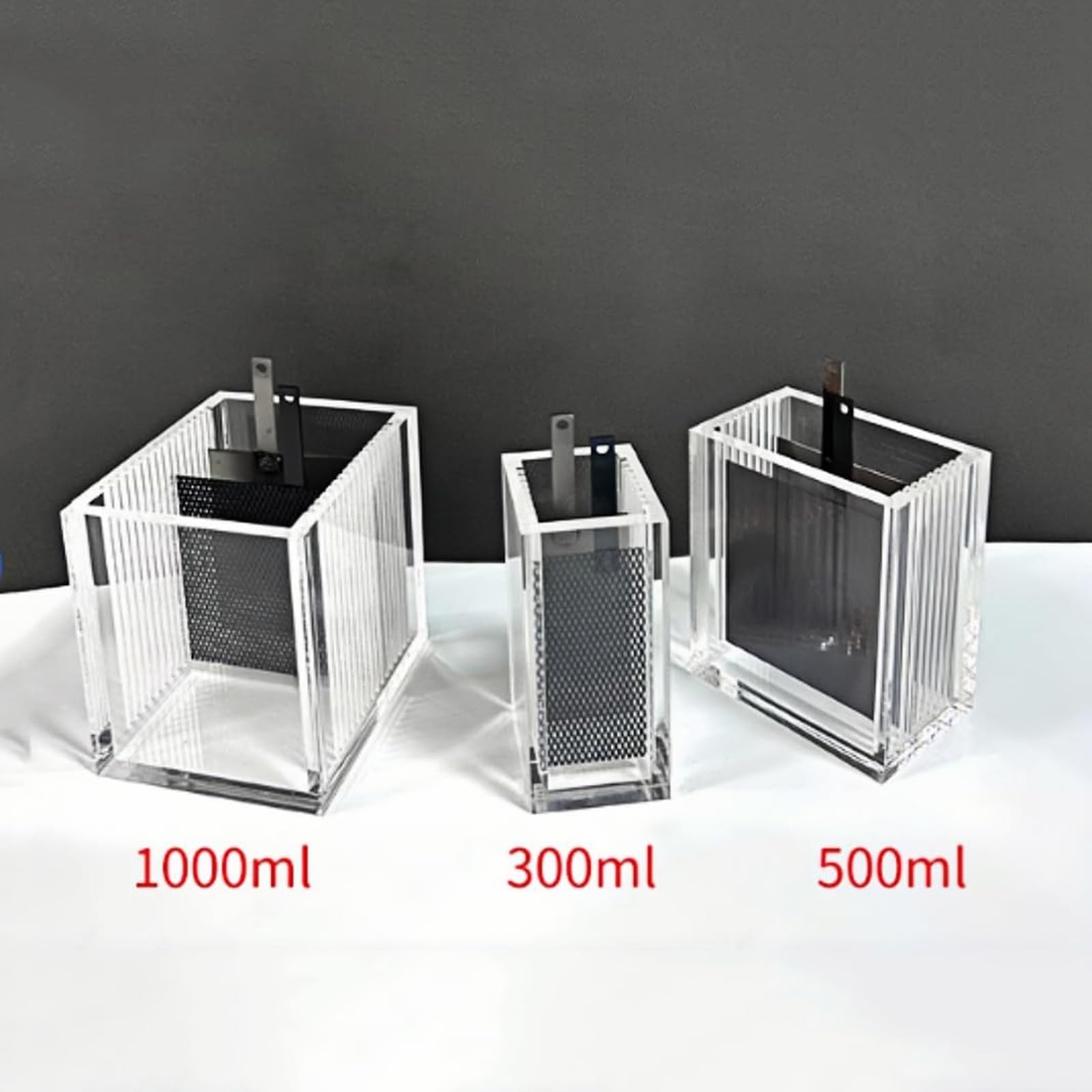 Kit de cellules électrolytiques acryliques pour électrolyse de l'eau, idéal pour les projets scientifiques et les applications de recherche