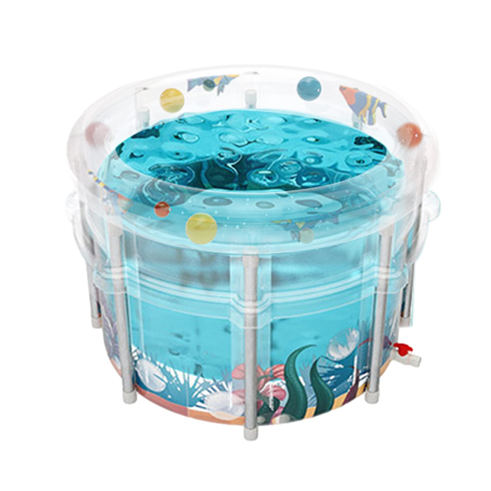 Tragbare Aufblasbare Badewanne - Spa Für Kinder Und Erwachsene, 70 X 70cm PVC-Wanne, Eisbad, Faltbare Runde Klappbare Wanne Für Badesalz Und Salzbad